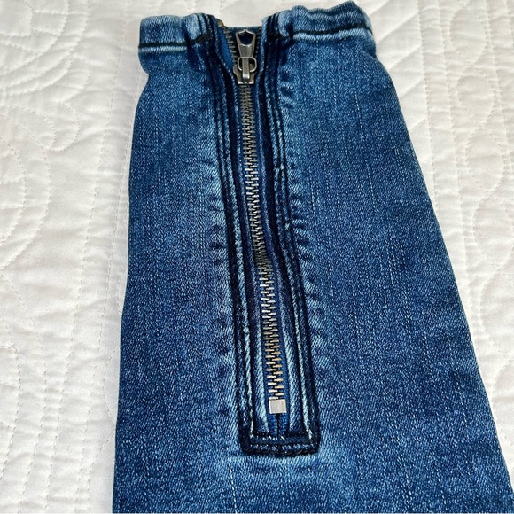 Free People We The Free Moto Jet Zip Skinny Baltic Crop Ankle Jeans Size 25 - Picture 6 of 7